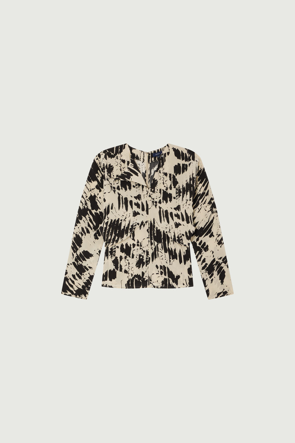 Blouse Feryel - Jaune Pâle/Noir - Soie - Femme vue 7