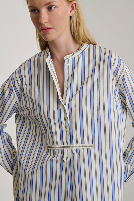 Robe Dolores - Bleu/Blanc - Coton - Femme