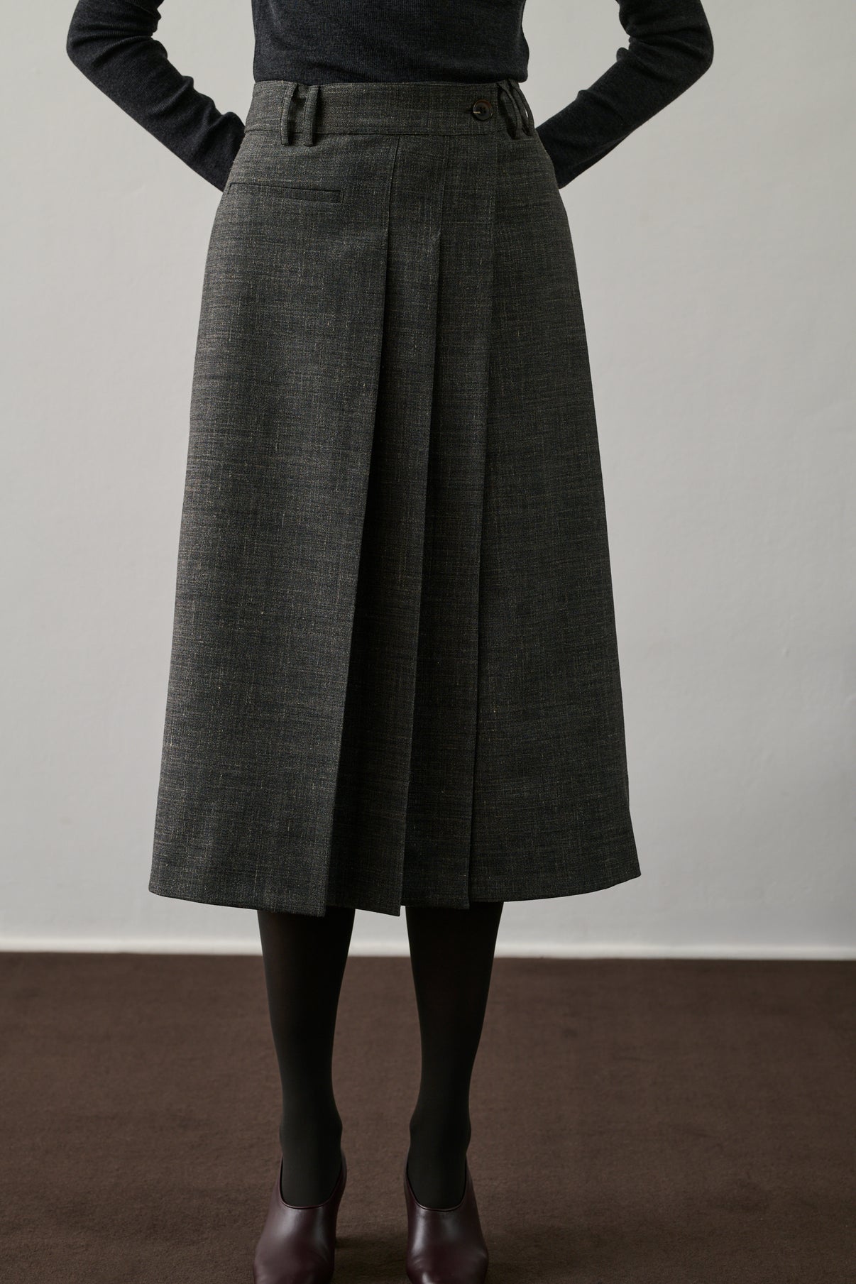 Jupe Varna - Gris Chiné - Femme vue 3