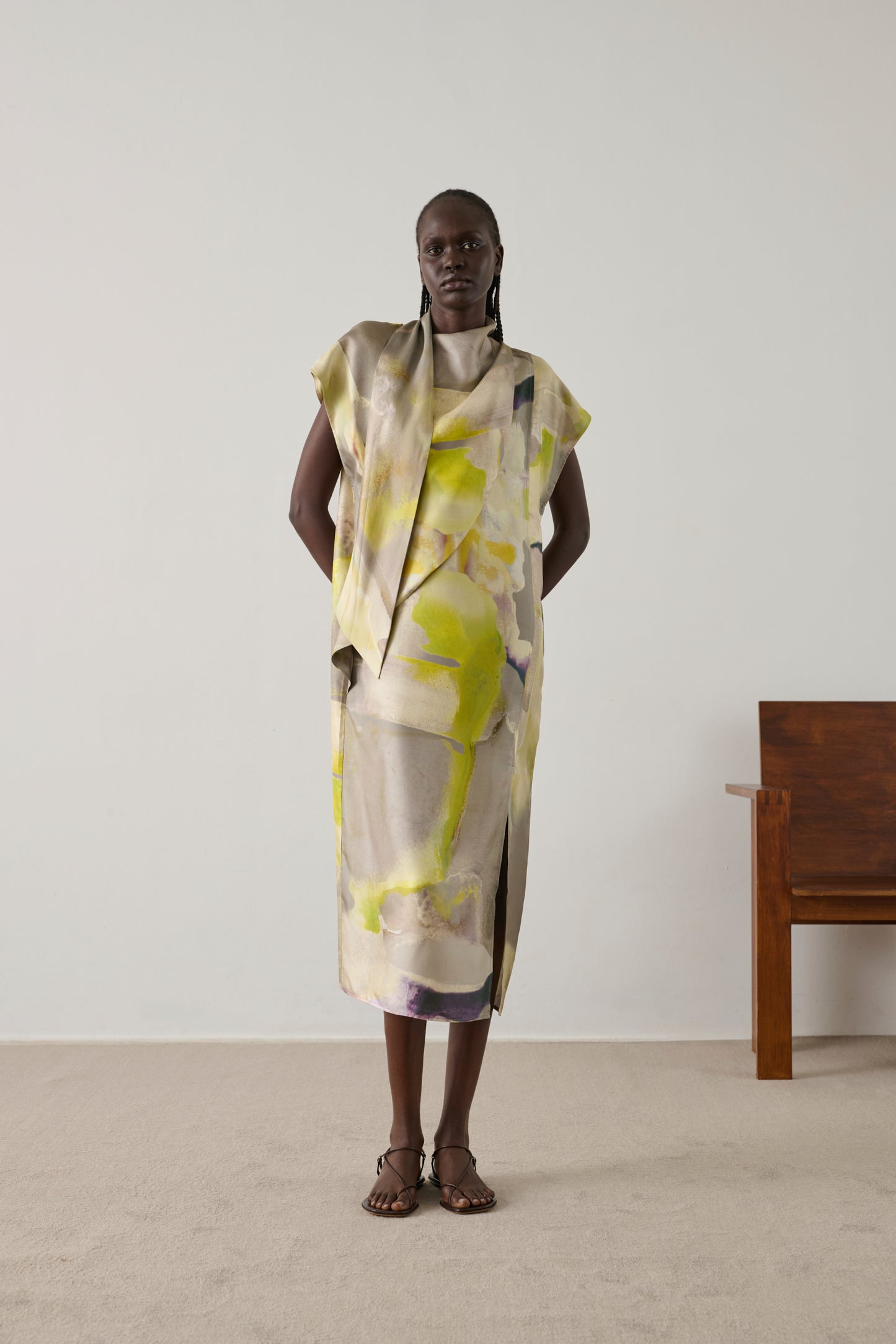 Robe Iberis - Jaune - Soie - Femme