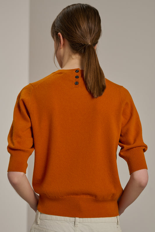 Pull Baie - Orange - Cachemire - Femme