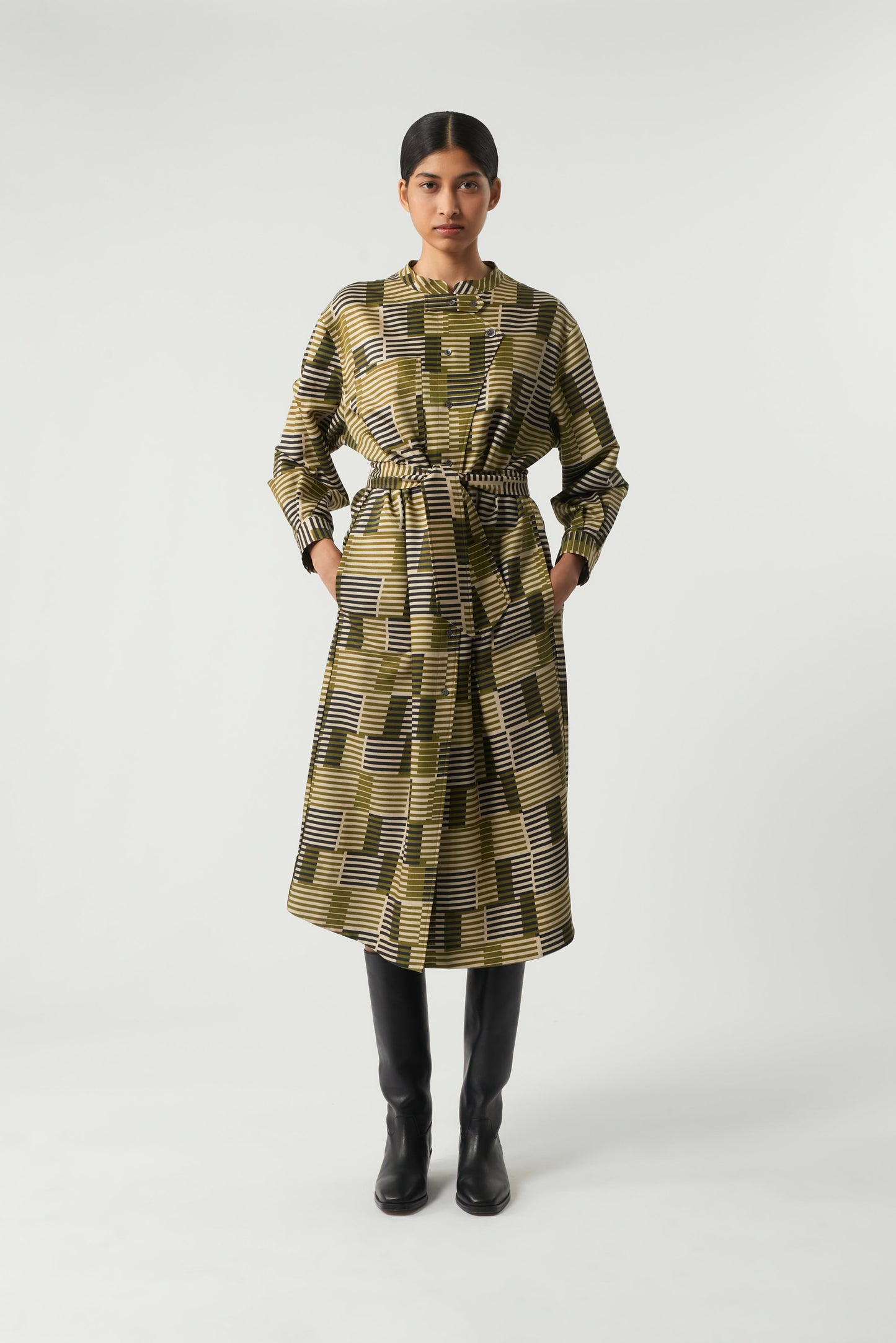 KHAKI PHILOMENE Dress