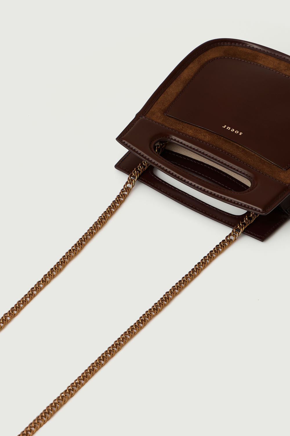 Sac Cheri Mini - Chocolat - Cuir - Femme vue 6