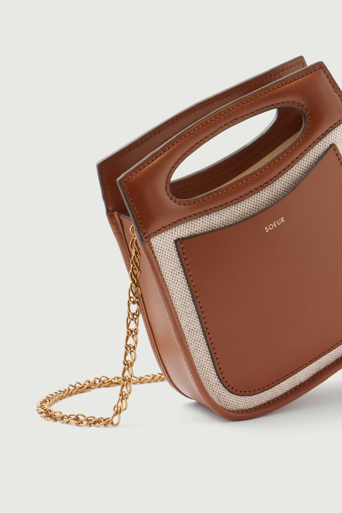 Cheri Mini Bag Ecru/Natural Leather Women Delivery to Vietnam